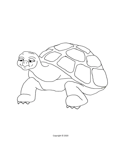 Preview of the Thomas the Tortoise colouring page